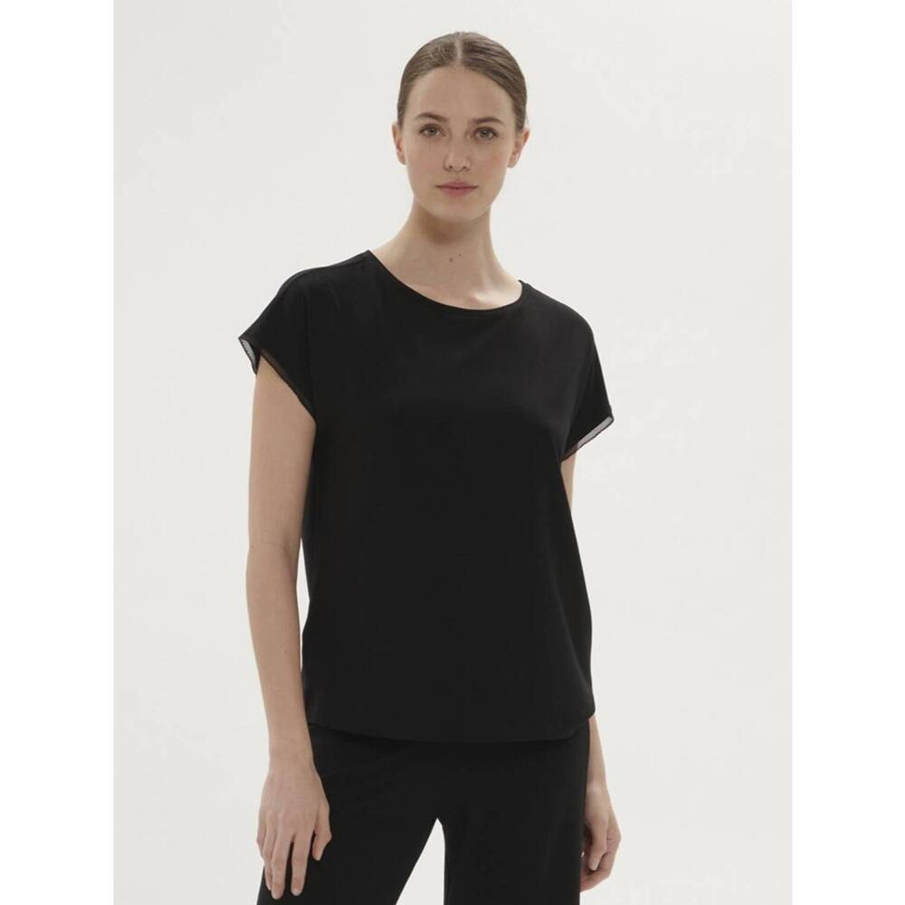 NEW SIMONE PERELE aurore short sleeve top in black